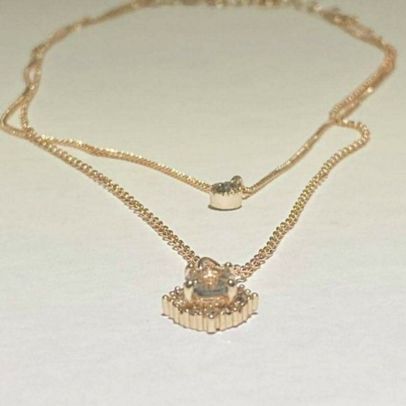Lauren Conrad 2 Layer Sexy Sun Rose Gold Kylie Jenner Style Necklace Mom Gift - Picture 3 of 12